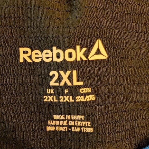 Reebok Blue Front/Black Back Breathable Short Sleeve Shirt Size 2XL - Picture 6 of 8